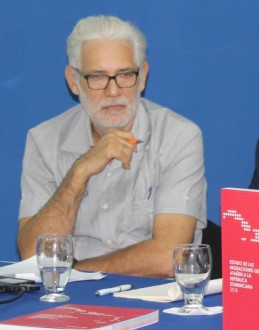 Rafael Duran en el marco de la difusión del anuario de OBMICA de 2018. 