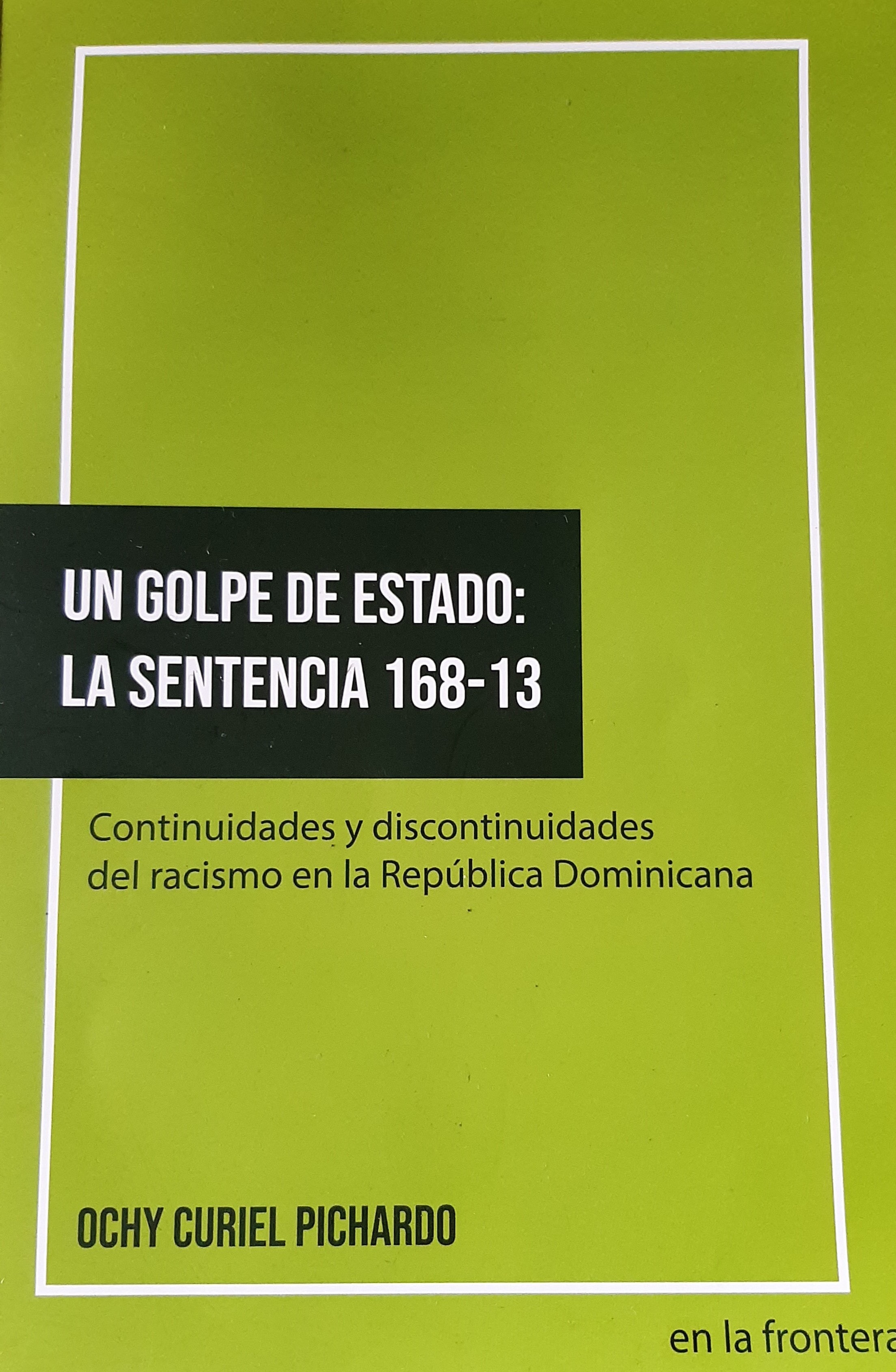 Portada del Libro Ochy Curiel sobre Sentencia 168-13